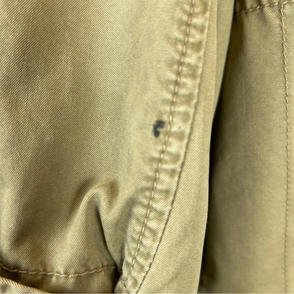J Crew Field Jacket Womens L Olive Green Cotton Military Anorak Ripstop Hooded - Picture 5 of 11
